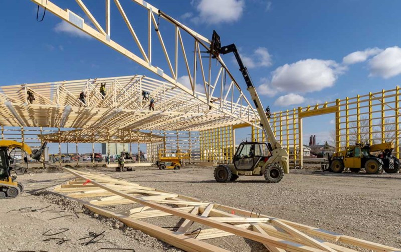 Explicació detallada de la construcció d'encavallada de gran envergadura